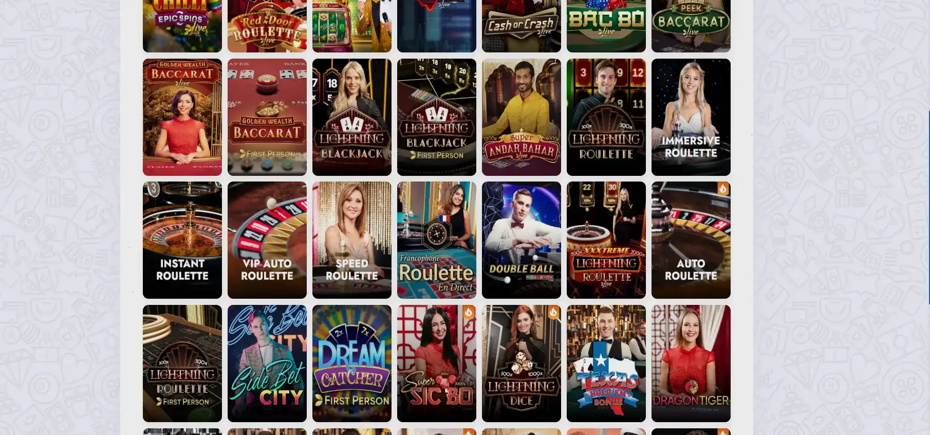 Живые дилеры в лайв казино Боб